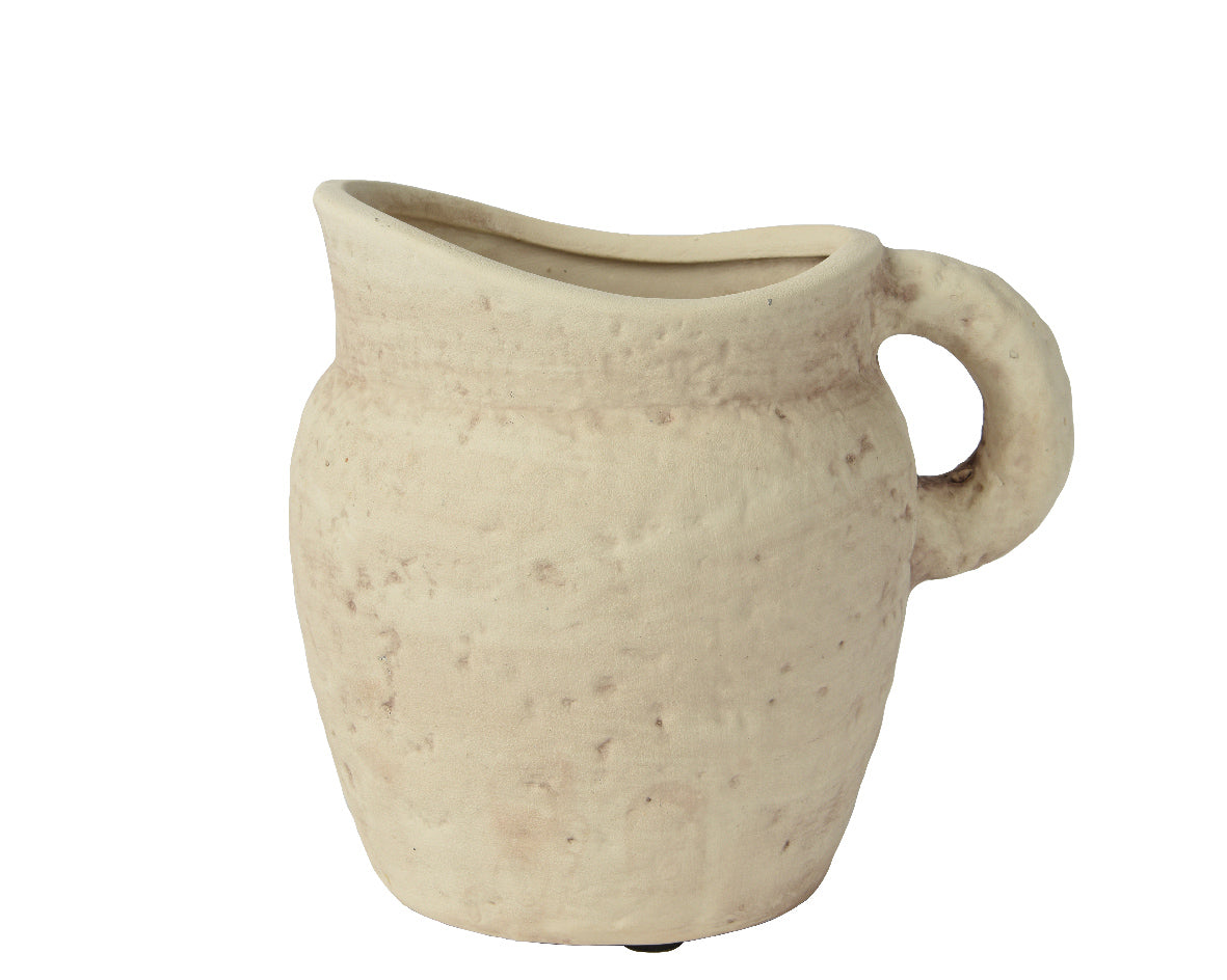 Rustic jug with handle