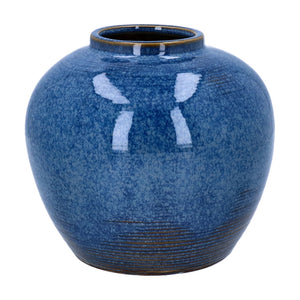 Blue Porcelain Round Vase