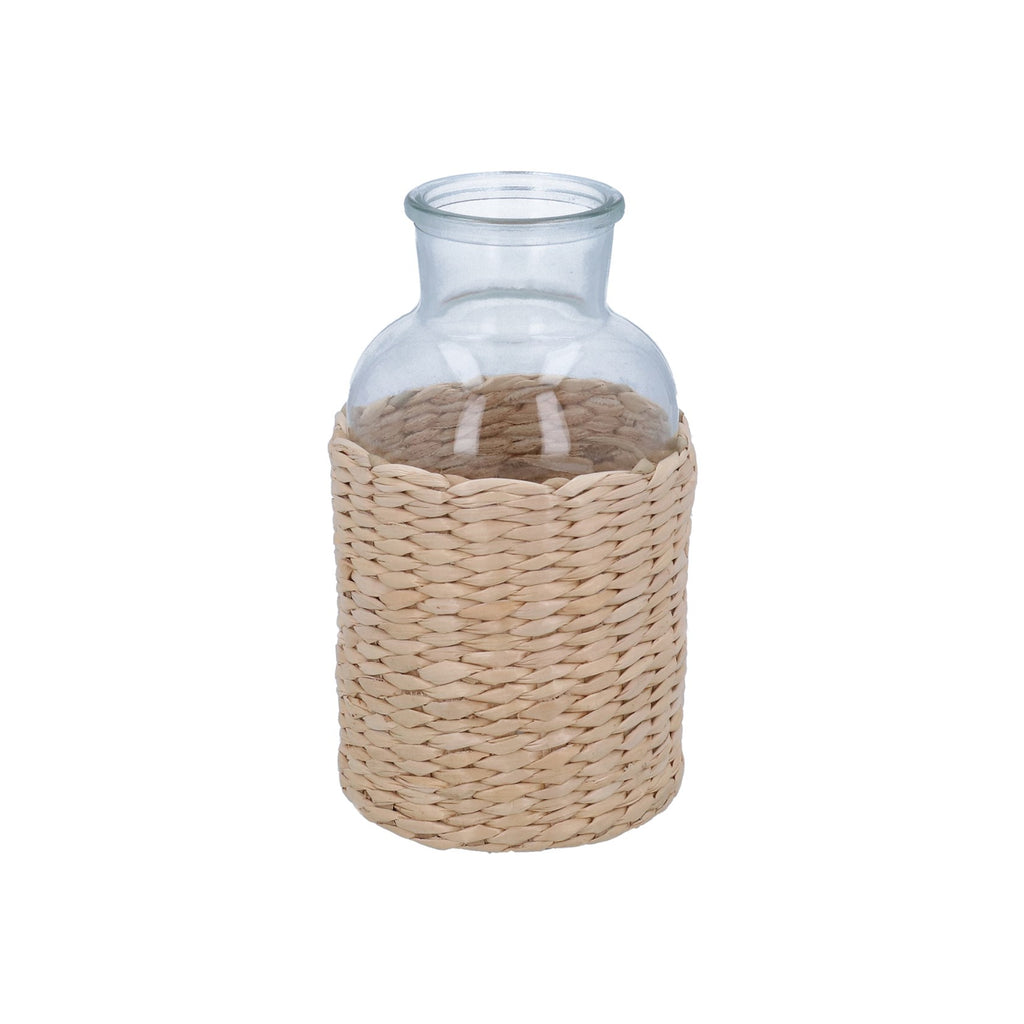 Glass vase with rattan cover (Medium)