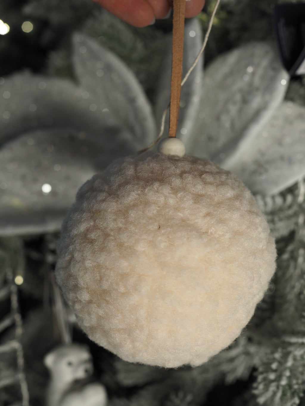 Cute woollen round bauble