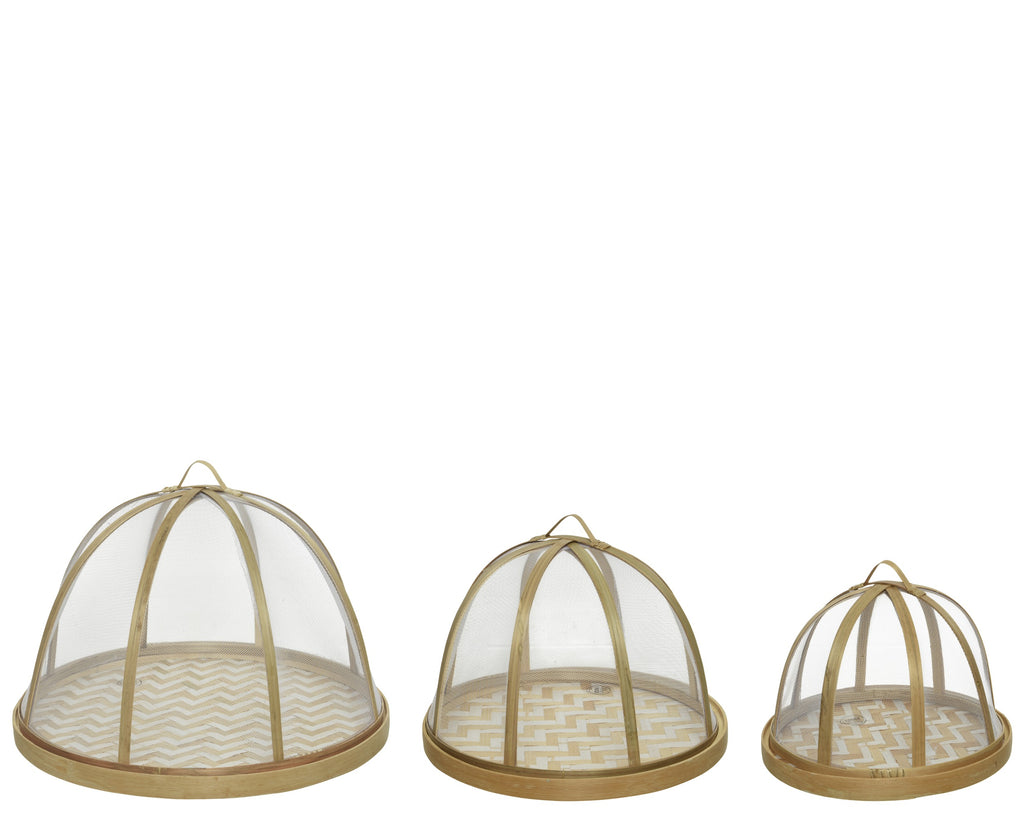 Bamboo food covers with removable lid