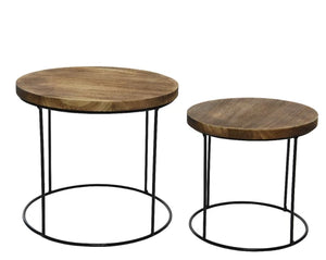 Set of 2 small side tables