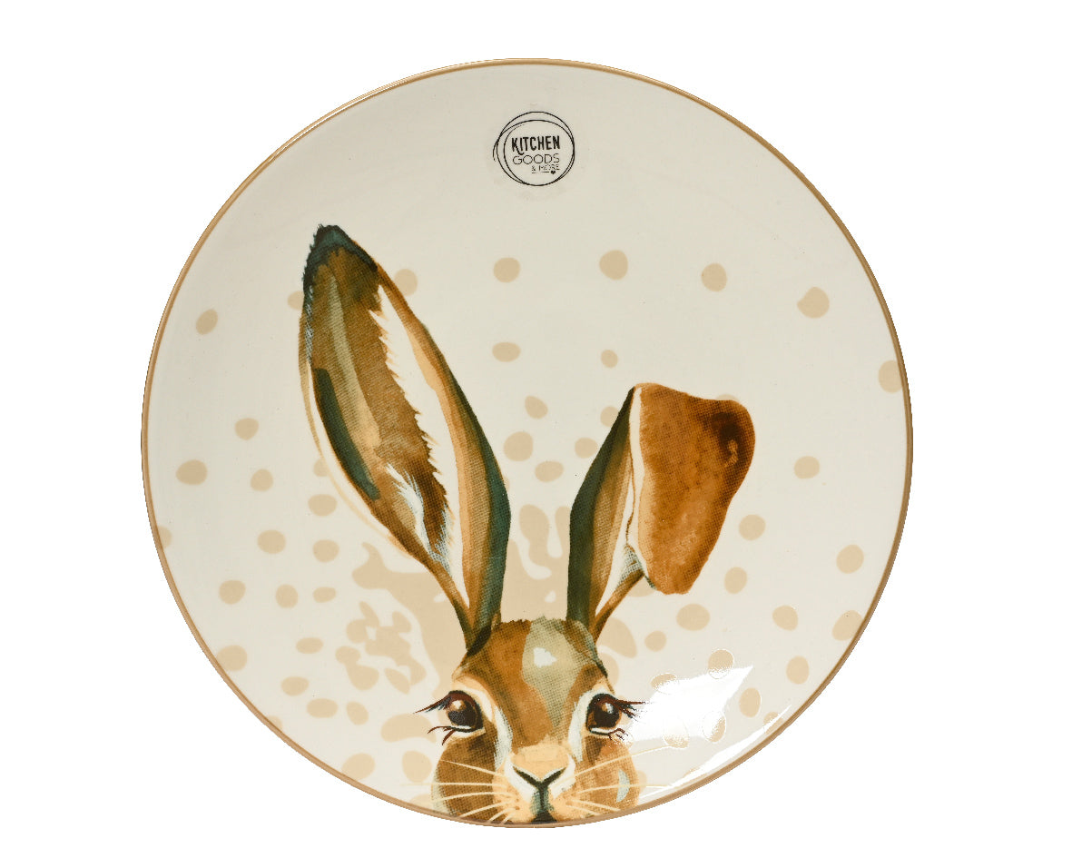 Bunny porcelain round plate