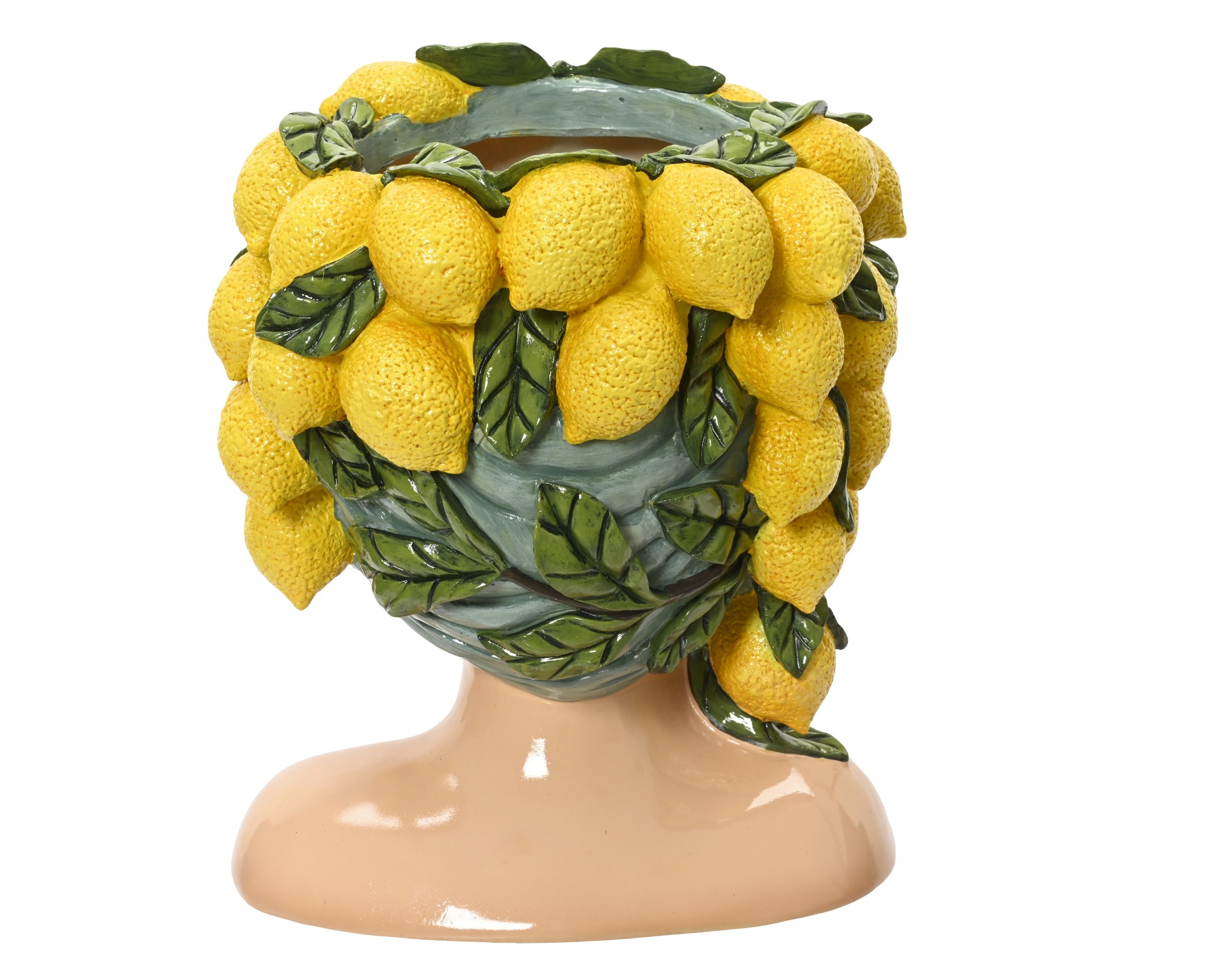 Lemon headress planter (23.5cmH)