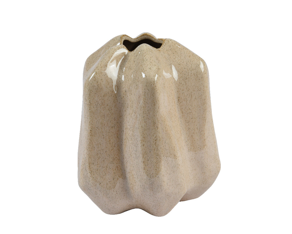 Light brown irregular shaped vase