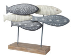 Iron fish freestanding art