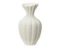 Off white large fluted vase