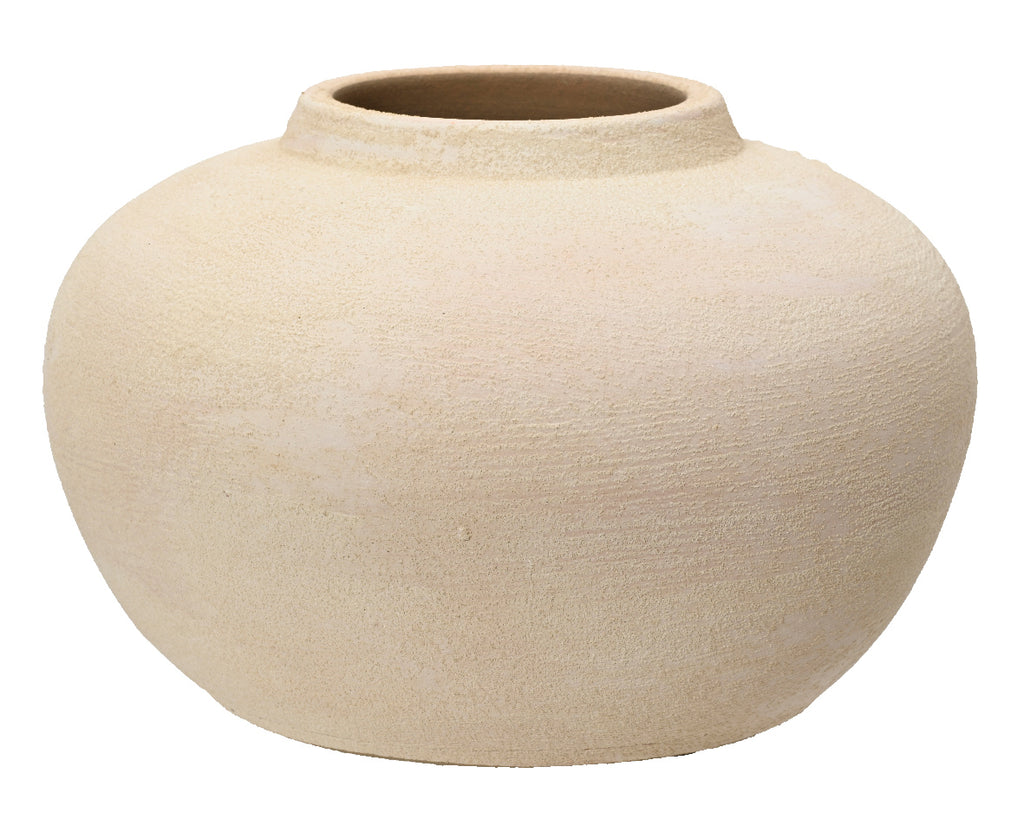Terracotta sand bowl vase