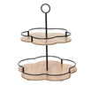 Bamboo flower shaped tiered stand