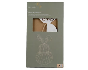 White Easter bunny honeycomb paper decorations