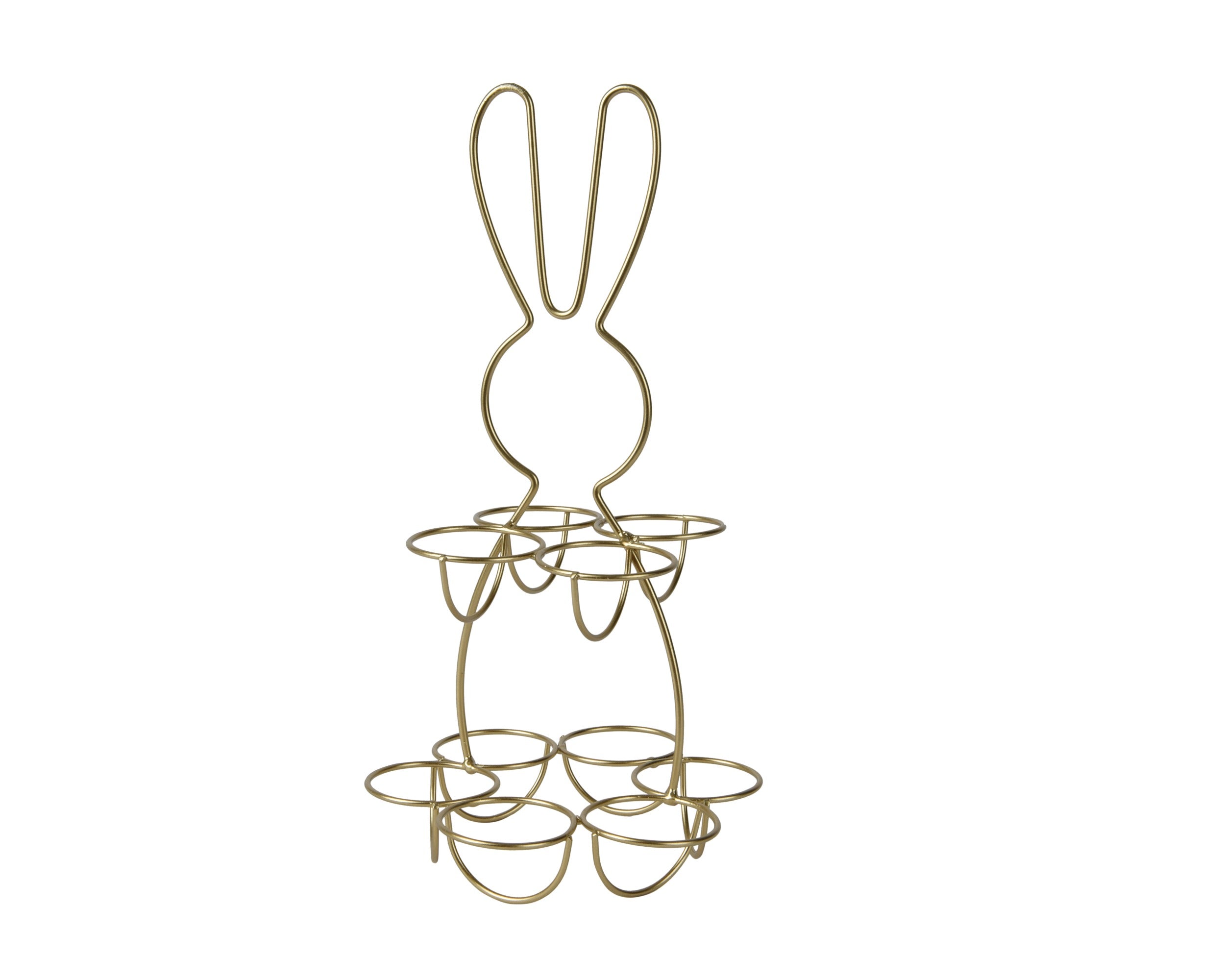 Gold bunny shaped egg holder