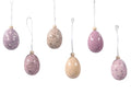 Tube of 6 Easter egg  shatterproof hanging decorations