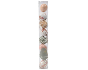 Tube of 6 Easter egg shatterproof hanging decorations