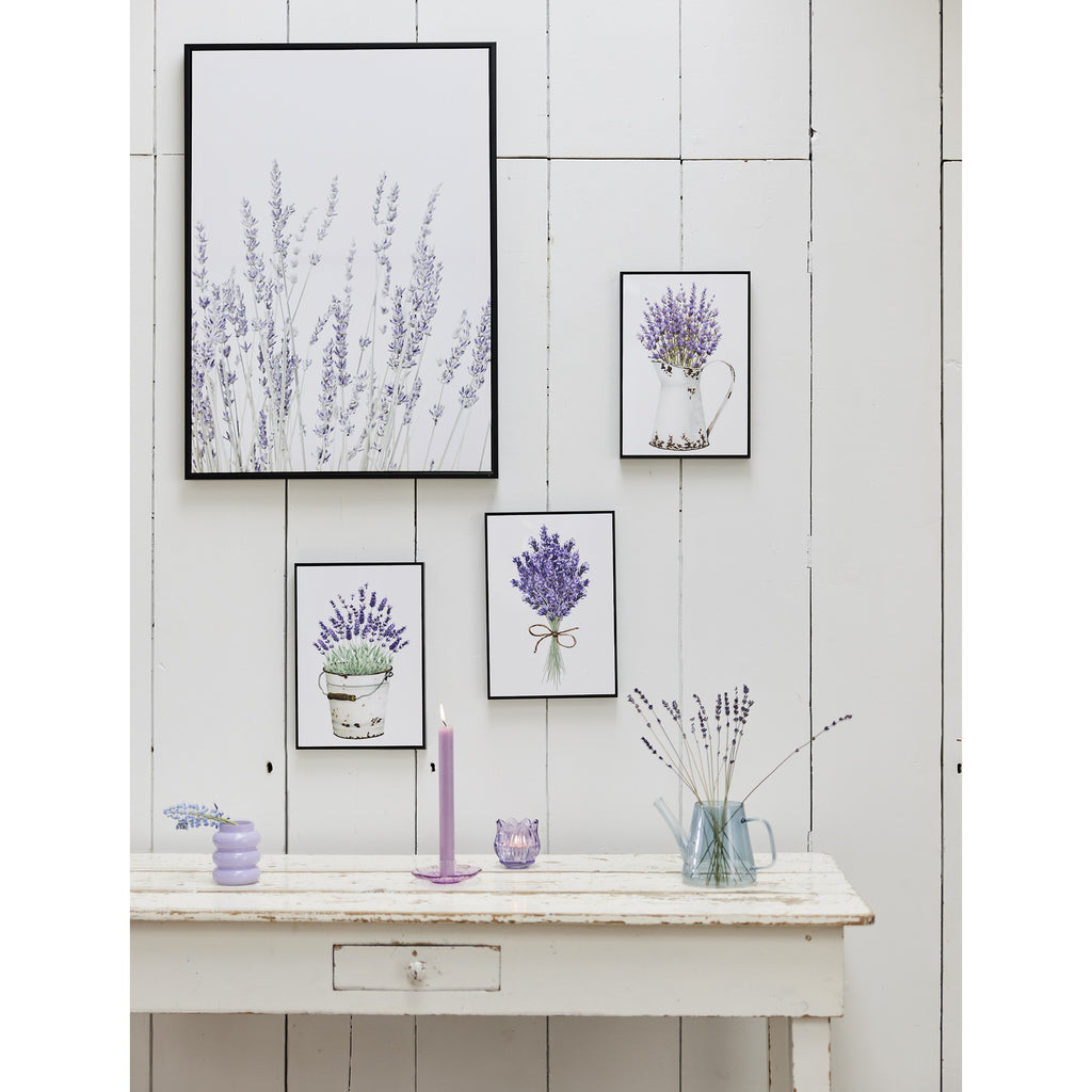 Coloured glass tulip head tealight holder