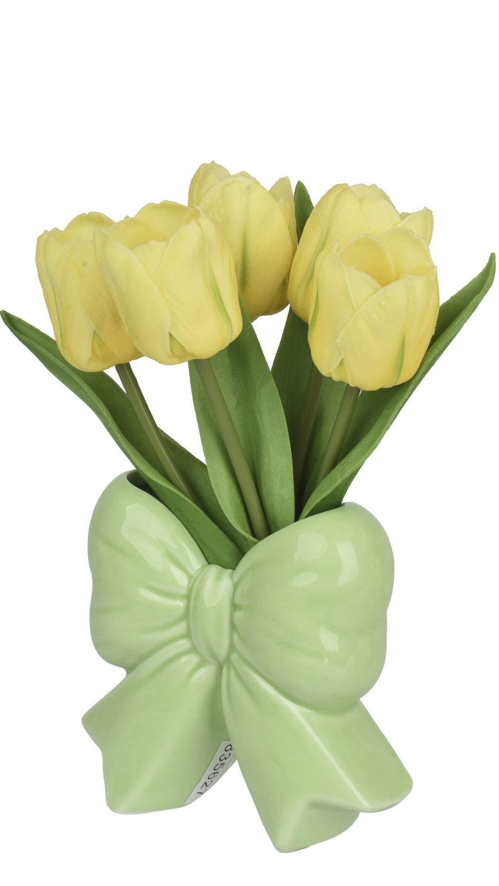 Tulip bouquet in bow vase