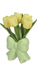 Tulip bouquet in bow vase