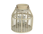 Beaded natural wood lantern (Small)