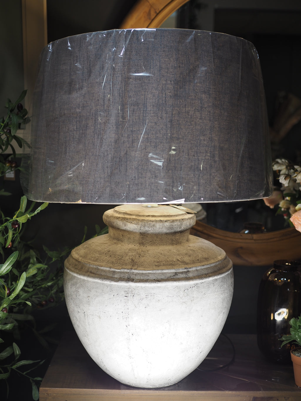 Darcy grey stone lamp