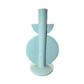 Green rustic aztec shaped dinner candle holder