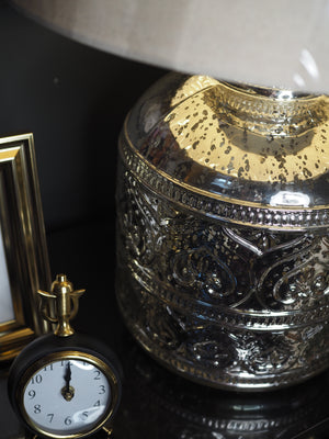 Mercury glass table lamp