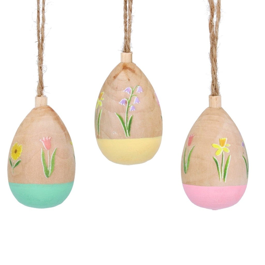 Pastel Meadow Wood 3D Egg Dec