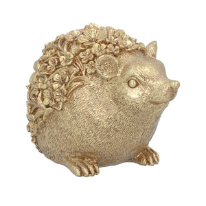 Gold resin hedgehog ornament