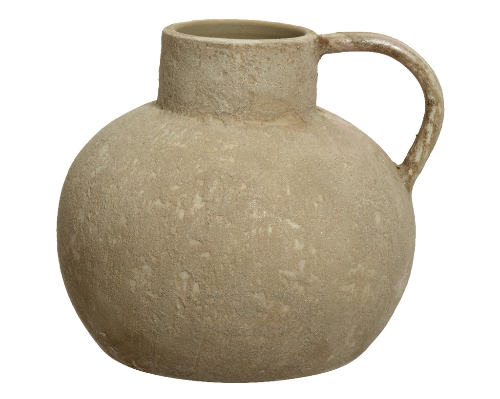 Off white rustic terracotta jug (Small)