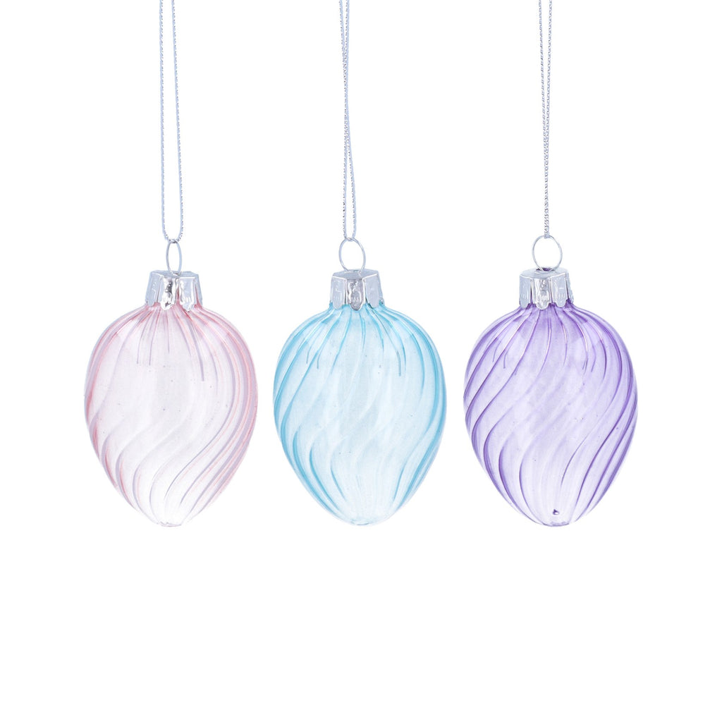 Pastel spiral glass egg decs (3 Styles)