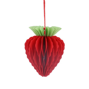 Honeycomb paper hanging strawberry dec