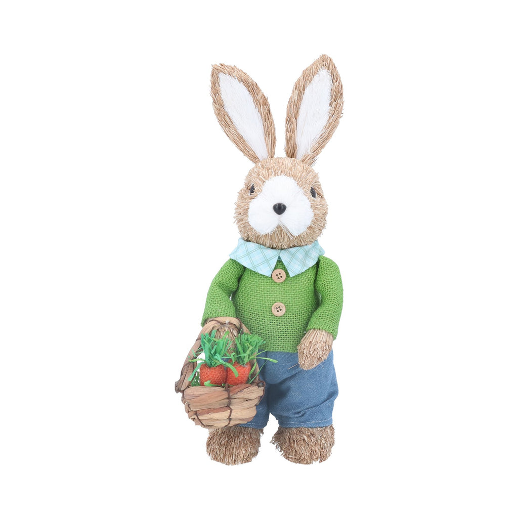 Bristle bunny with basket ornament