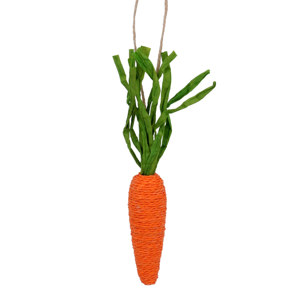 Paper carrot hanging decoration