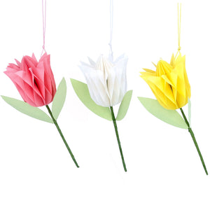 Honeycomb paper hanging tulip decs