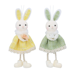 Cute bunnies with hessian dress