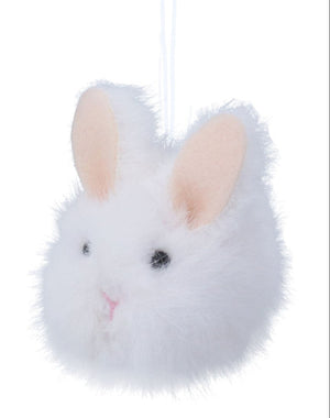 Natural/white fluffy bunny hanging dec