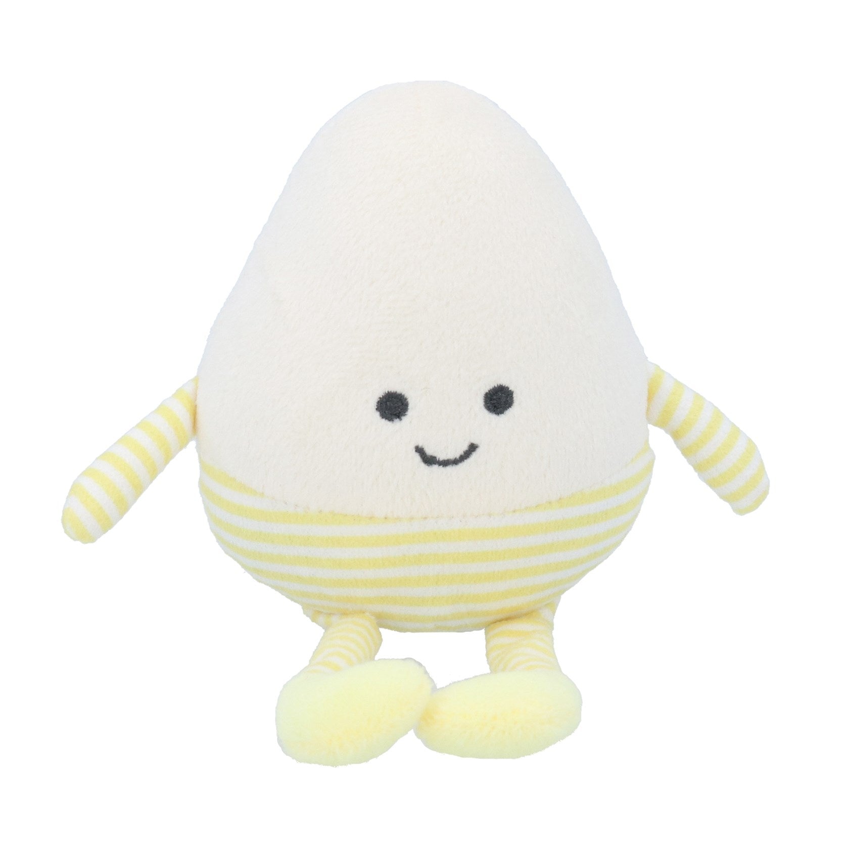 Fabric egg with striped legs shelf sitter