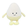 Fabric egg with striped legs shelf sitter