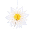 White filigree petal paper flower paper hanging dec