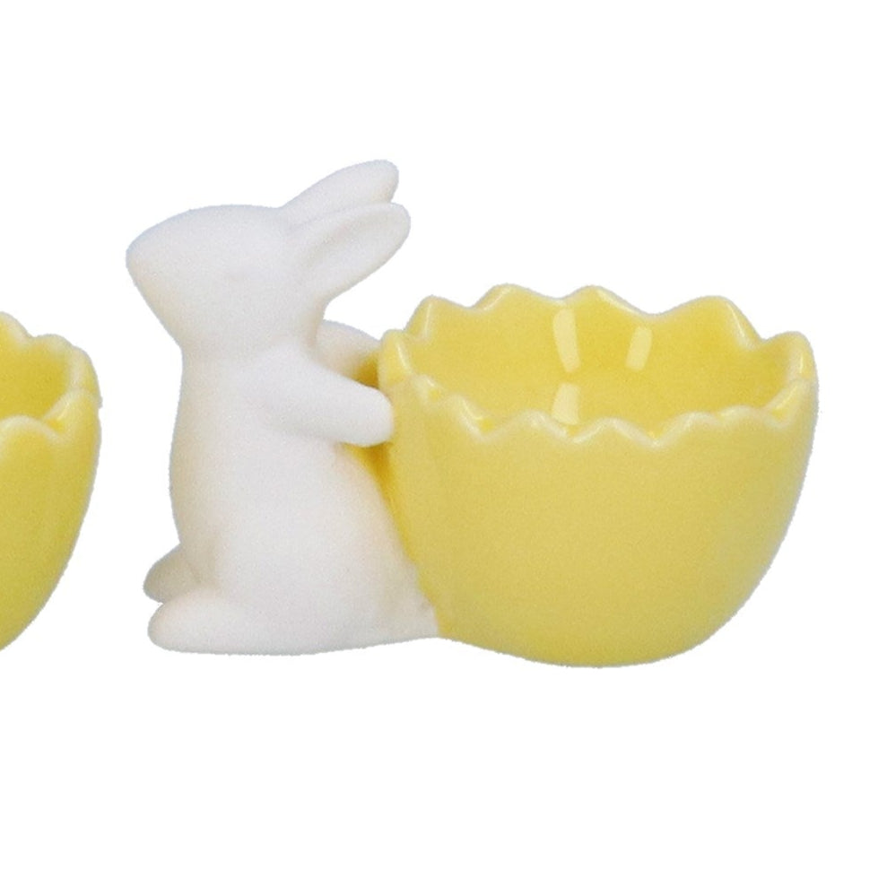 Ceramic Bunny with Yellow Egg Cup