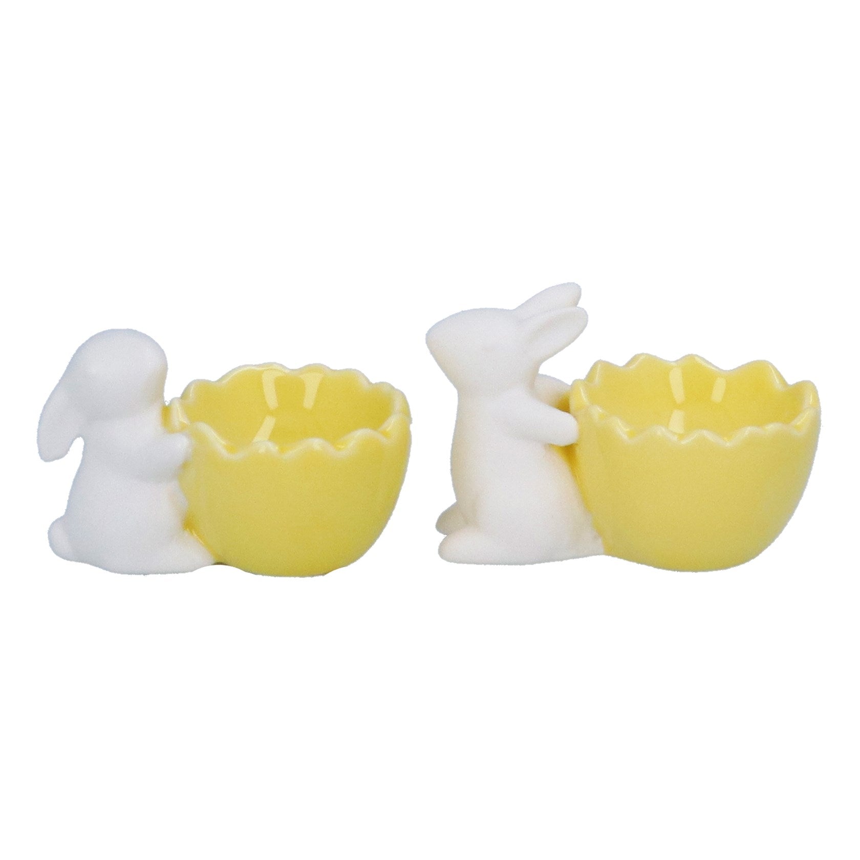 Ceramic Bunny with Yellow Egg Cup