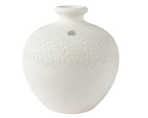 White rustic terracotta vase (29cmH)