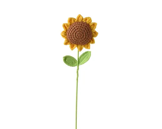 Knitted sunflower