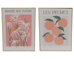 Pink toned French-style framed prints