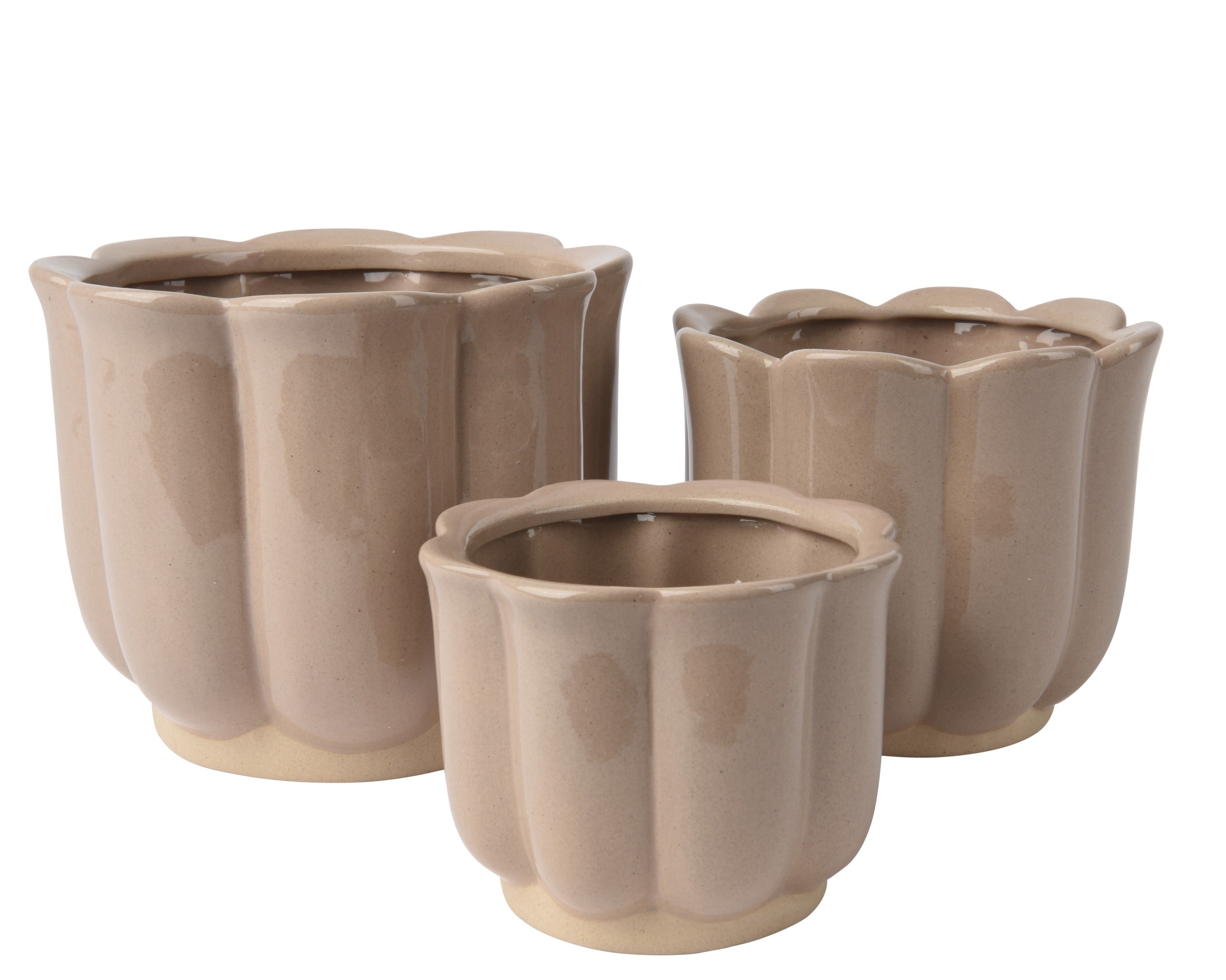 Soft pink tulip shaped planter