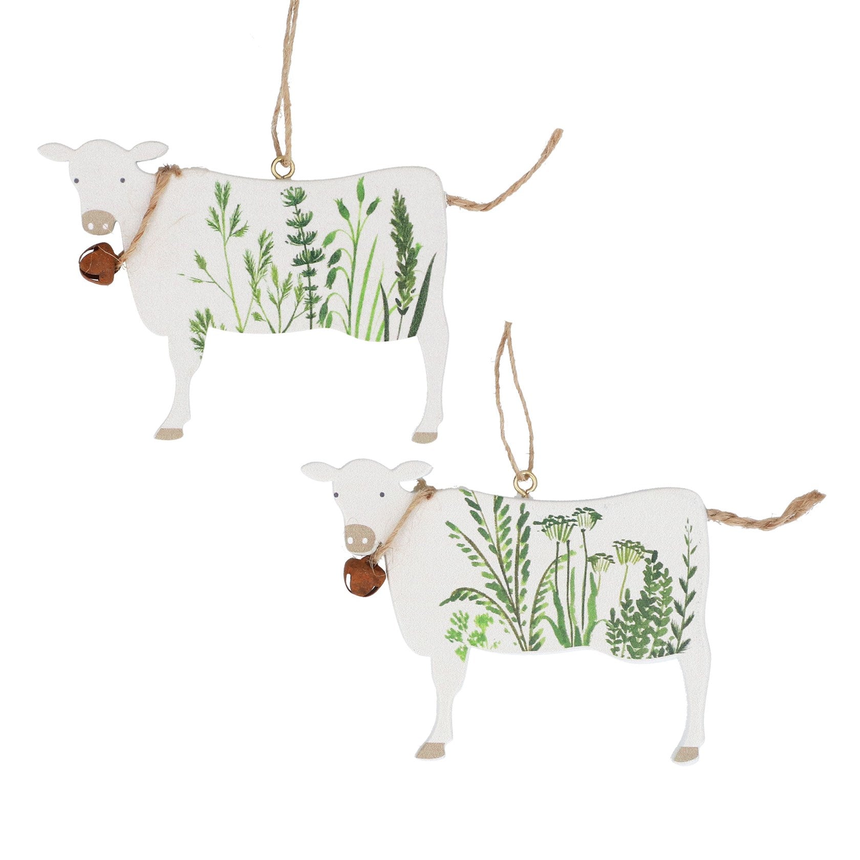 Wood cow dec 9cm - Spring hedgerow
