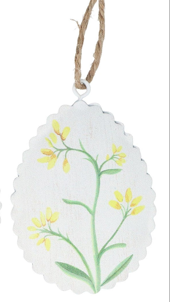 Tin egg dec 7cm - Meadow