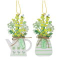 'Mum' Mimosa wooden jug/vase hanging dec