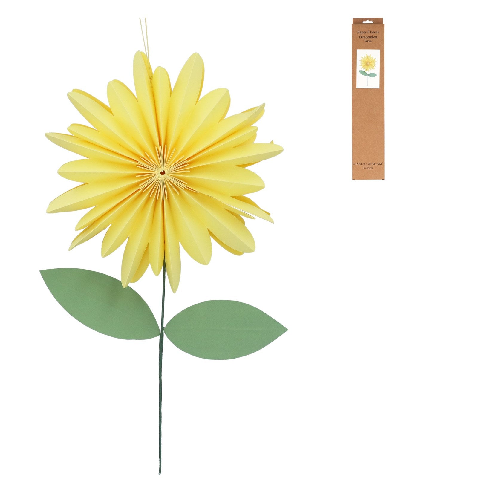 Paper flower stem (Large) Yellow
