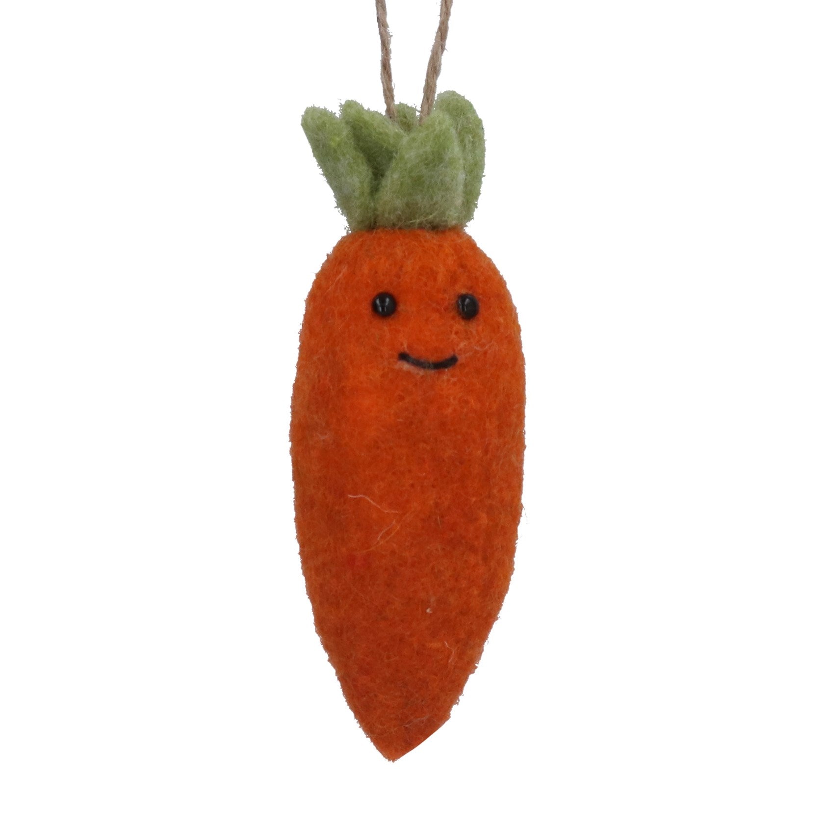 Mixed wool fruit & veg dec - carrot