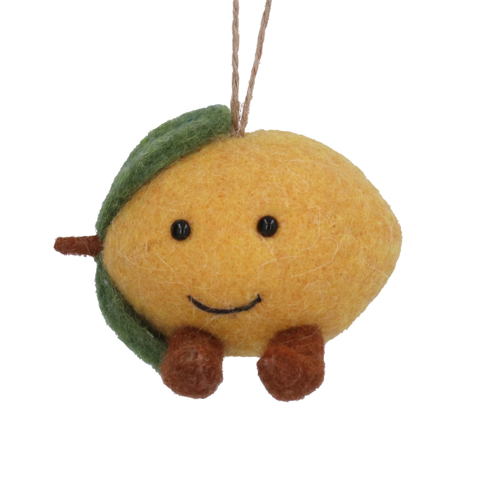 Mixed wool fruit & veg dec - lemon