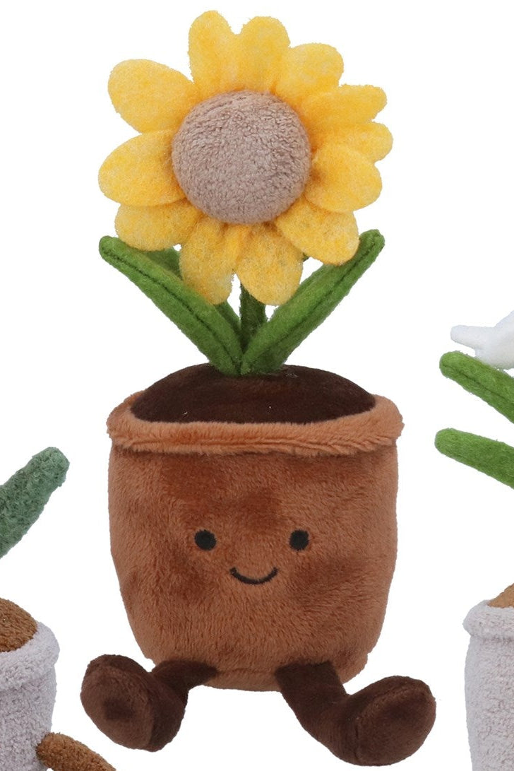 Plush potted flowers shelf sitters